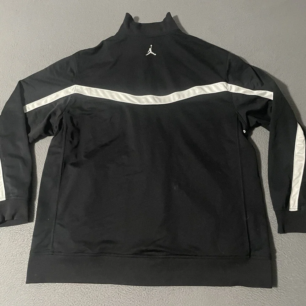 Jordan Track Jacket Men's XL Black‎ Full Zip Athletic Embroidered Knight